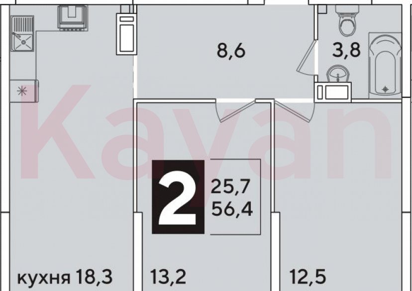 Продажа 3-комн. квартиры, 56.4 кв.м фото 0 Продажа 3-комн. квартиры, 56.4 кв.м фото 0