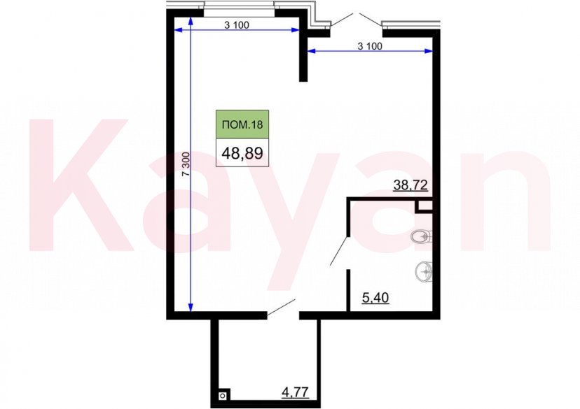 Продажа коммерции, 49 кв.м (Свободного назначения) фото 3