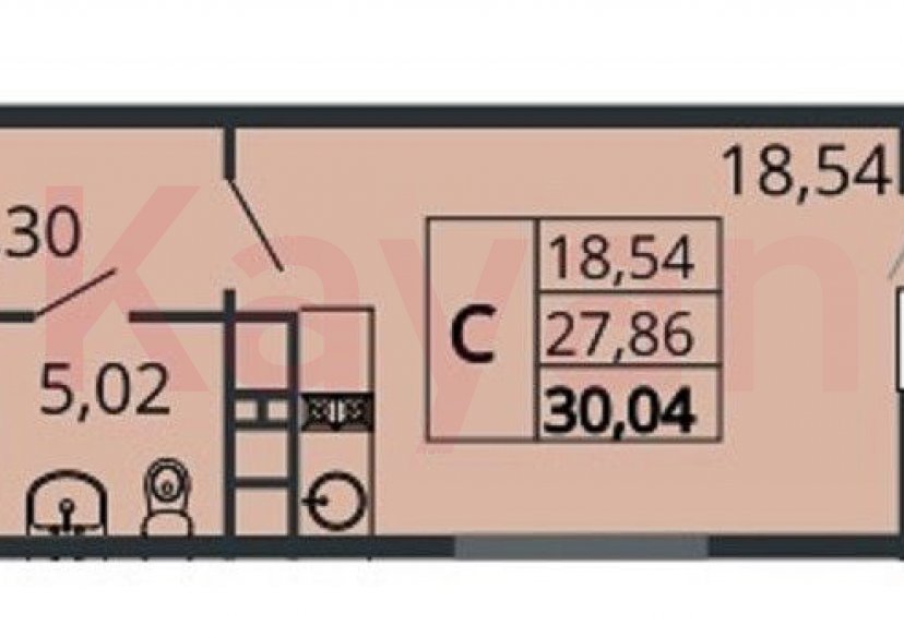 Продажа студии, 30 кв.м фото 15