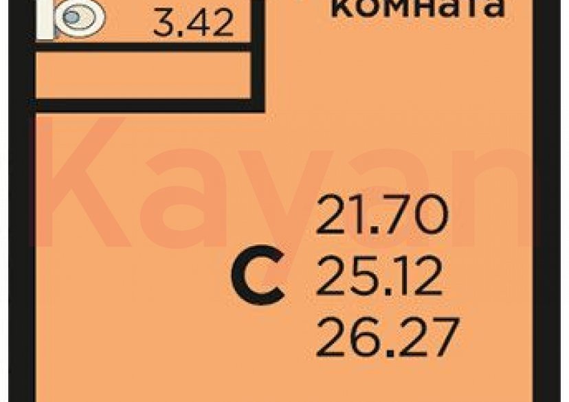 Продажа студии, 26.27 кв.м фото 5