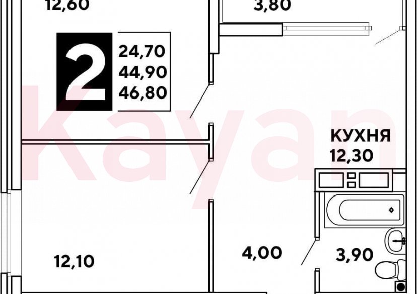 Продажа 2-комн. квартиры, 49 кв.м фото 20