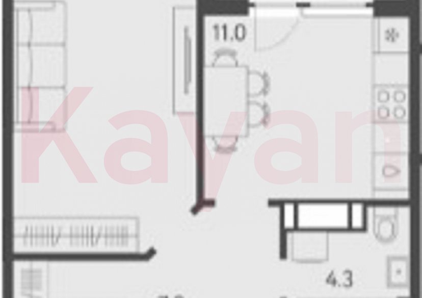 Продажа 1-комн. квартиры, 39.7 кв.м фото 3