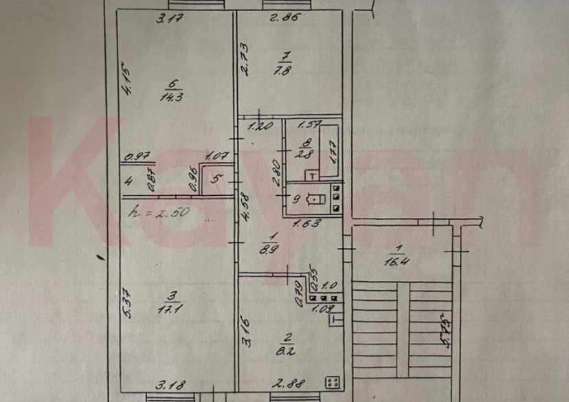 Продажа 3-комн. квартиры, 62 кв.м фото 15