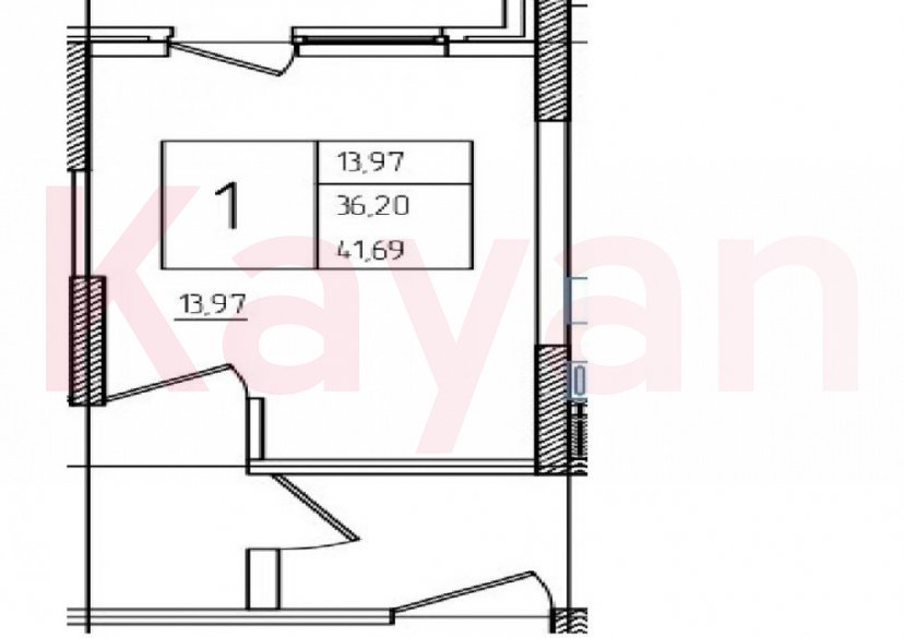 Продажа 1-комн. квартиры, 44 кв.м фото 0