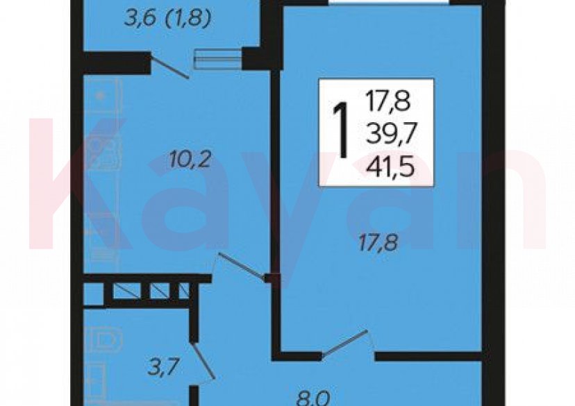 Продажа 1-комн. квартиры, 41.5 кв.м фото 12