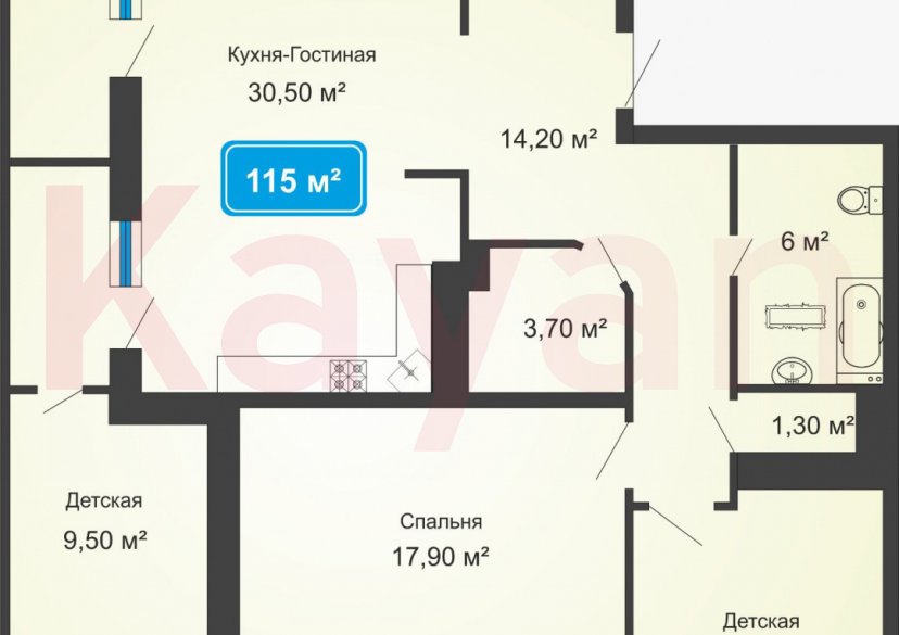 Продажа 3-комн. квартиры, 115 кв.м фото 8