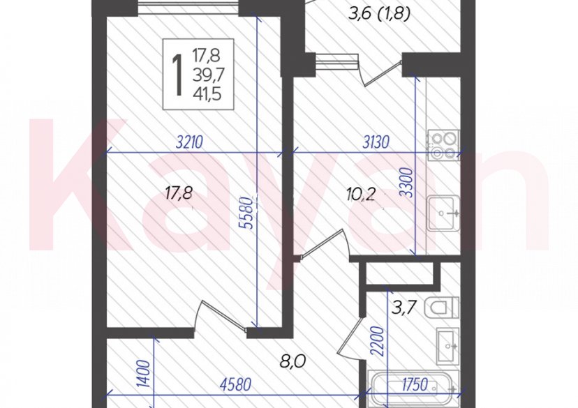 Продажа 1-комн. квартиры, 41 кв.м фото 1