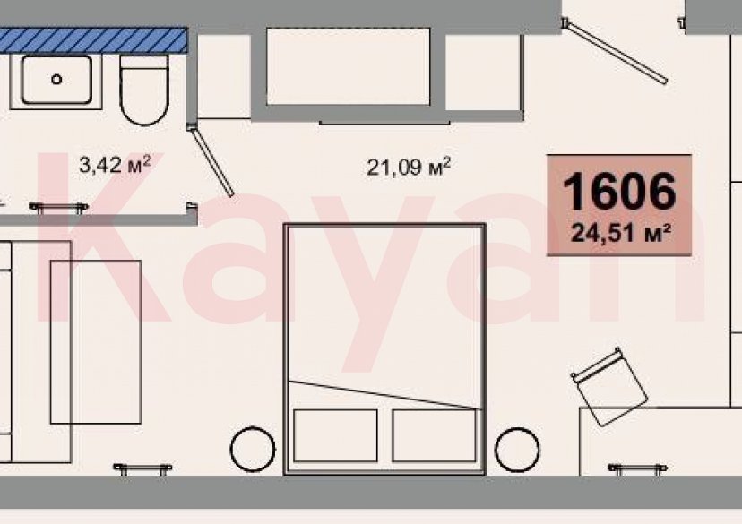 Продажа студии, 24.51 кв.м фото 9