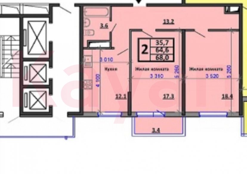 Продажа 2-комн. квартиры, 64.7 кв.м фото 5