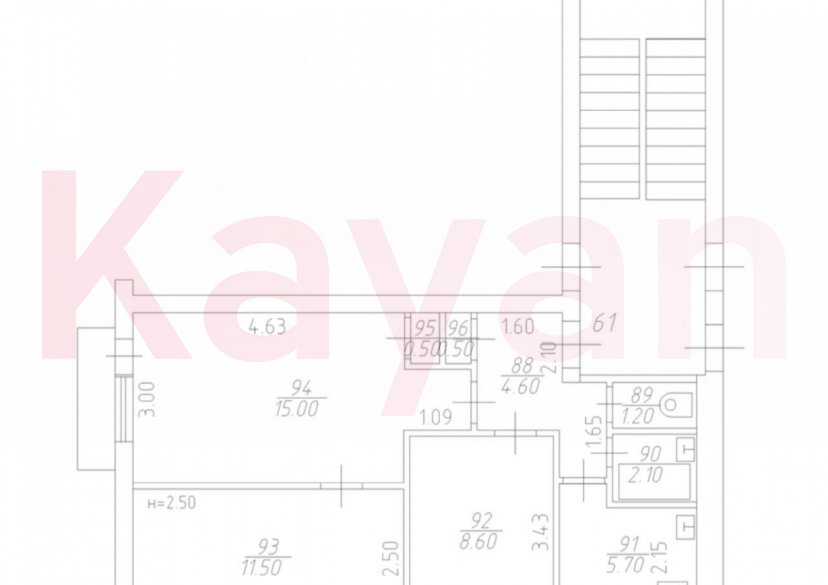 Продажа 3-комн. квартиры, 49.7 кв.м фото 6