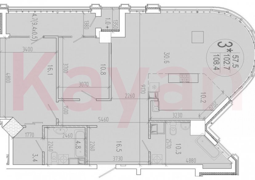 Продажа 2-комн. квартиры, 103.7 кв.м фото 0