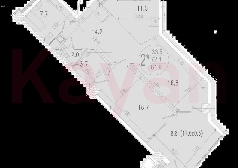 Продажа 2-комн. квартиры, 73.1 кв.м фото 0