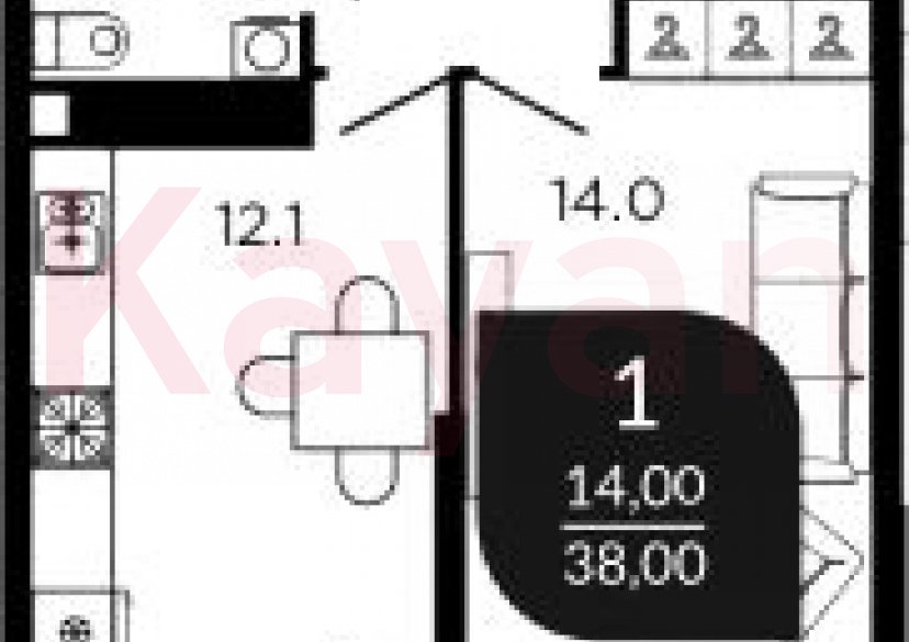 Продажа 1-комн. квартиры, 36.7 кв.м фото 0