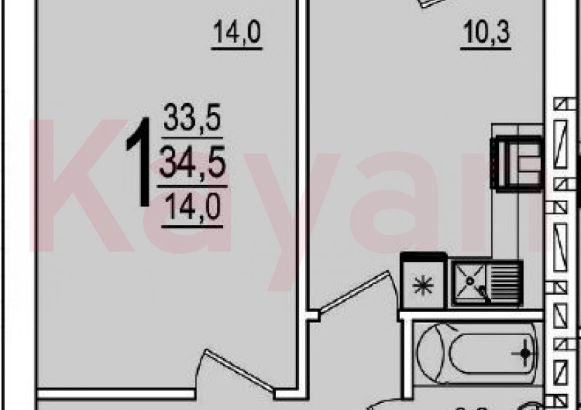 Продажа 1-комн. квартиры, 33.5 кв.м фото 0