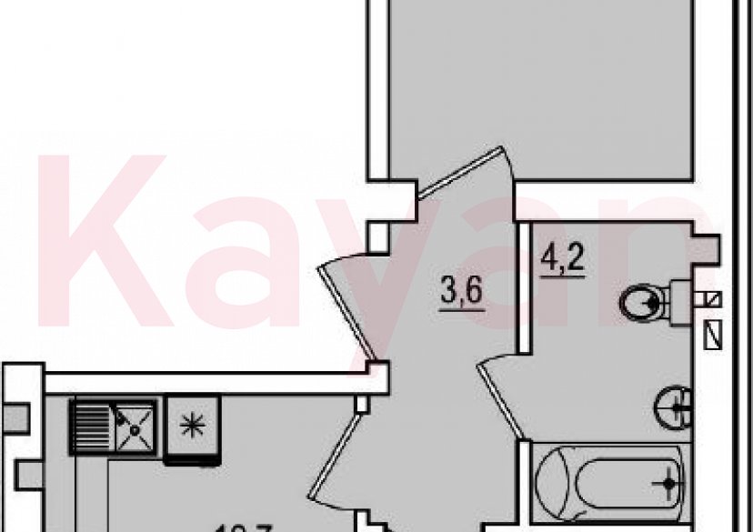 Продажа 2-комн. квартиры, 46.7 кв.м фото 0