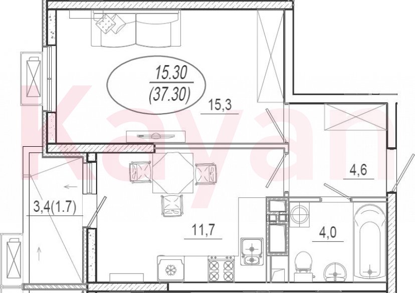 Продажа 1-комн. квартиры, 35.6 кв.м фото 0