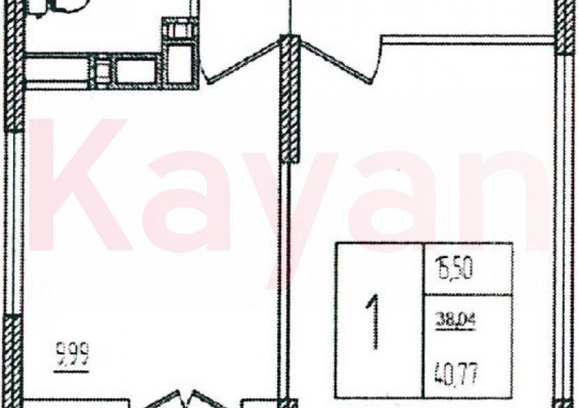 Продажа 1-комн. квартиры, 38.04 кв.м фото 0