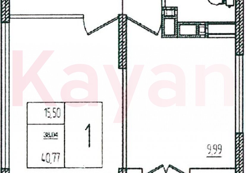 Продажа 1-комн. квартиры, 38.04 кв.м фото 0