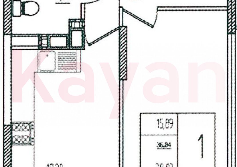 Продажа 1-комн. квартиры, 36.84 кв.м фото 0