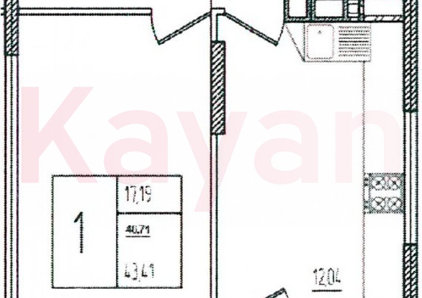 Продажа 1-комн. квартиры, 40.71 кв.м фото 0