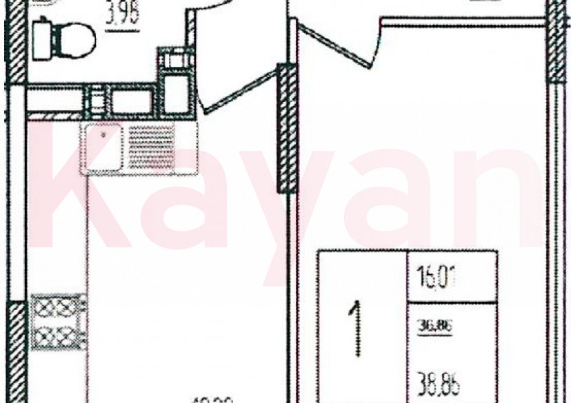 Продажа 1-комн. квартиры, 36.86 кв.м фото 0