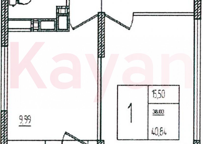 Продажа 1-комн. квартиры, 38.03 кв.м фото 0