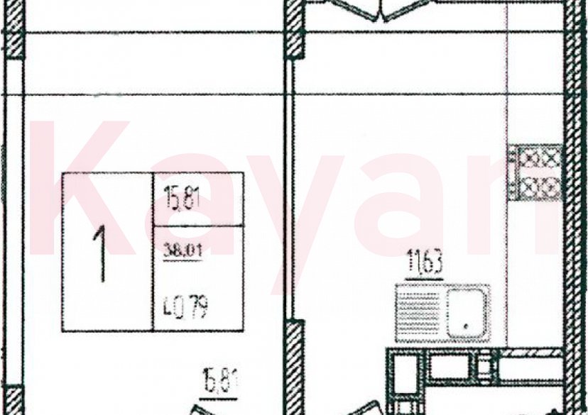 Продажа 1-комн. квартиры, 38.01 кв.м фото 0