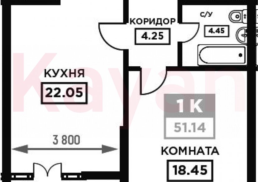 Продажа 2-комн. квартиры, 49.2 кв.м фото 0