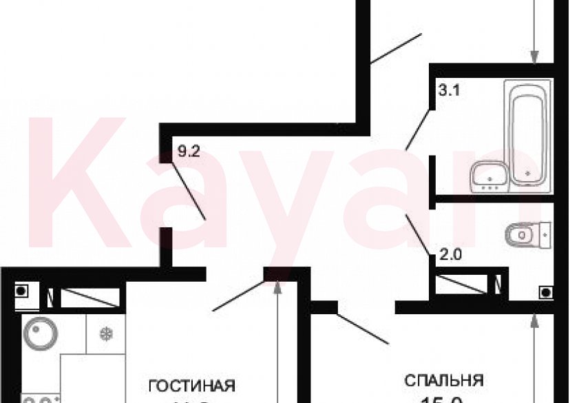 Продажа 3-комн. квартиры, 61.5 кв.м фото 0