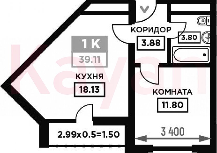 Продажа 1-комн. квартиры, 37.61 кв.м фото 0