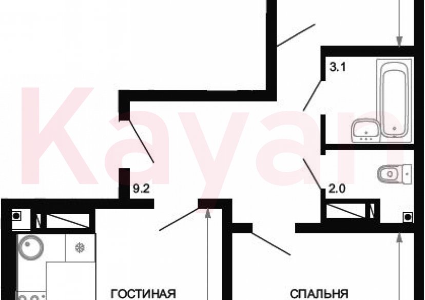 Продажа 3-комн. квартиры, 61.5 кв.м фото 0