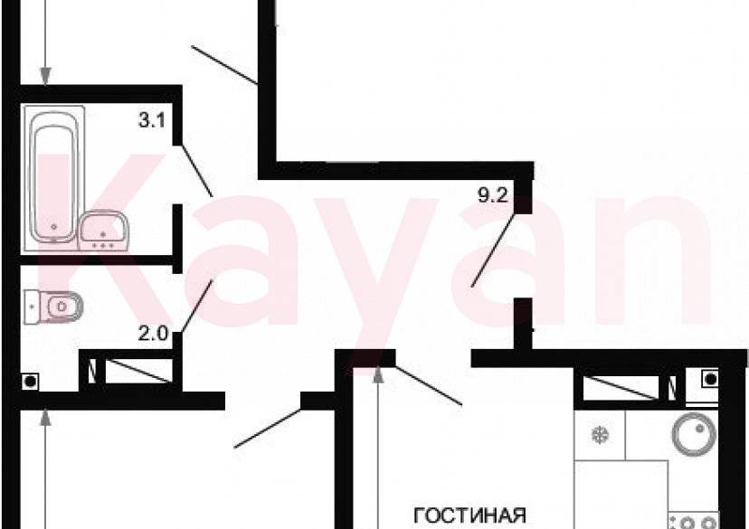 Продажа 3-комн. квартиры, 61.9 кв.м фото 0