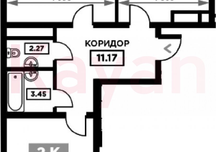 Продажа 2-комн. квартиры, 66.38 кв.м фото 0