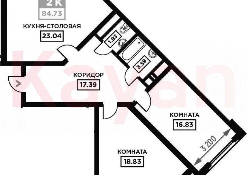 Продажа 3-комн. квартиры, 81.61 кв.м фото 0