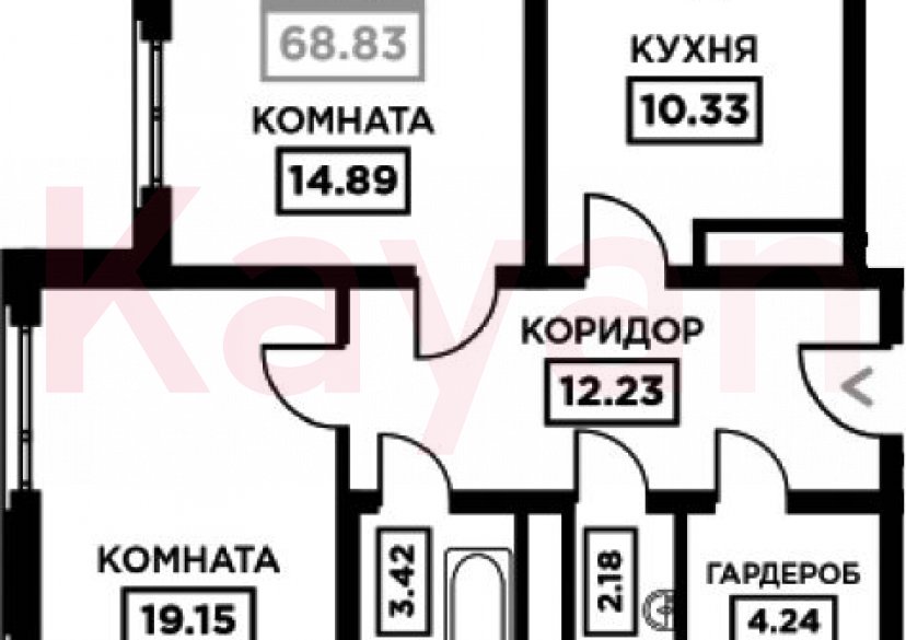 Продажа 2-комн. квартиры, 66.44 кв.м фото 0