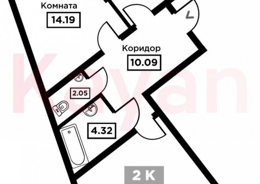 Продажа 2-комн. квартиры, 63.32 кв.м фото 0