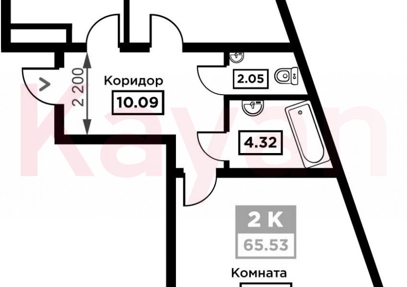 Продажа 2-комн. квартиры, 63.32 кв.м фото 0