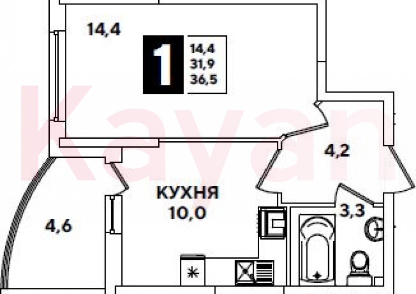 Продажа 1-комн. квартиры, 31.9 кв.м фото 0