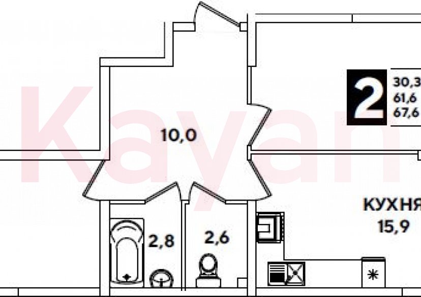 Продажа 3-комн. квартиры, 61.6 кв.м фото 0