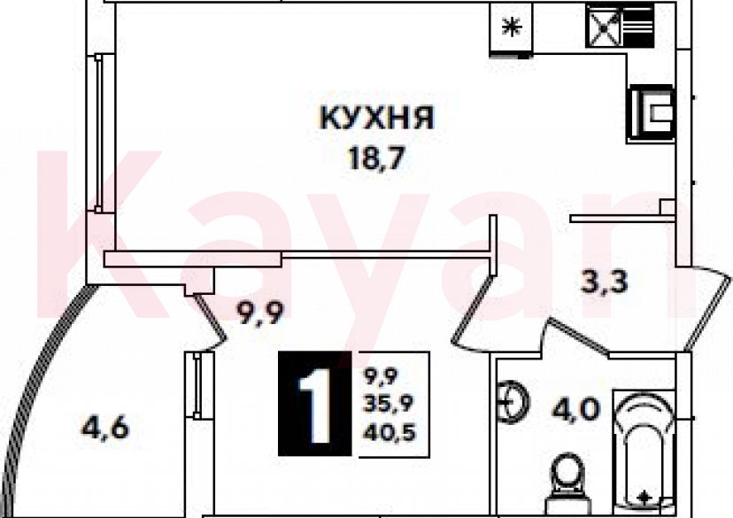 Продажа 2-комн. квартиры, 35.9 кв.м фото 0