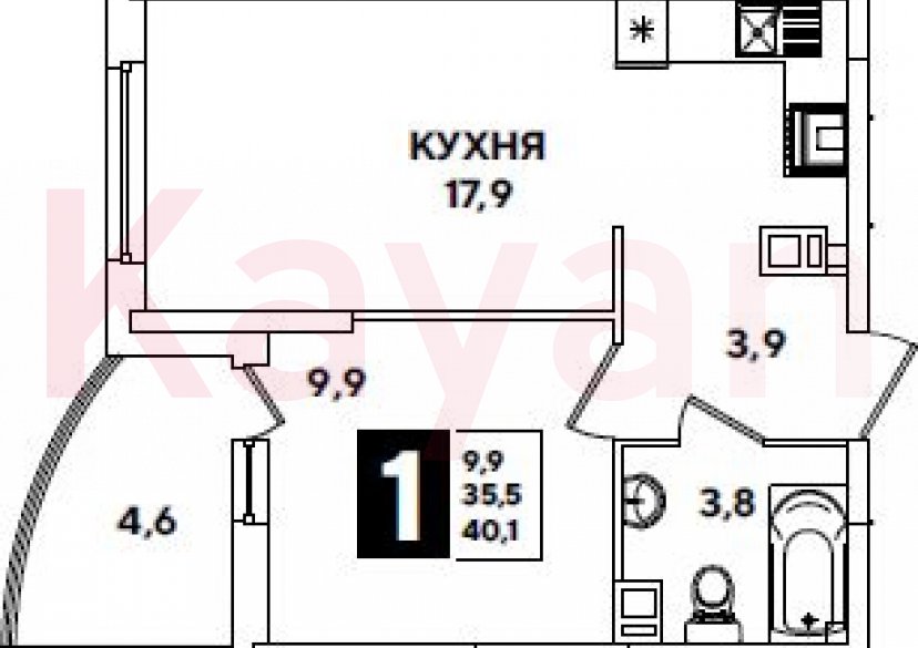 Продажа 2-комн. квартиры, 35.5 кв.м фото 0