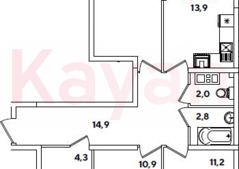 Продажа 3-комн. квартиры, 72.1 кв.м фото 0