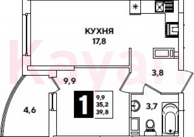 Продажа 2-комн. квартиры, 35.2 кв.м фото 0