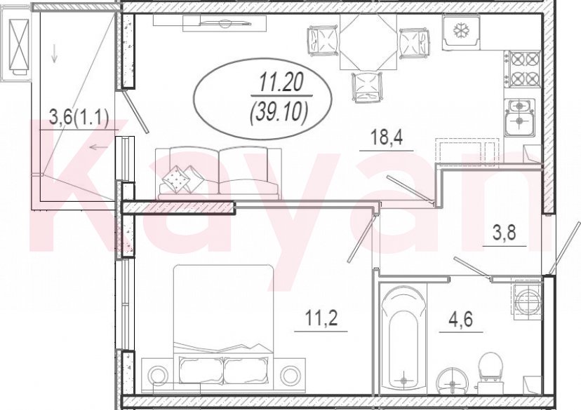 Продажа 2-комн. квартиры, 38 кв.м фото 0