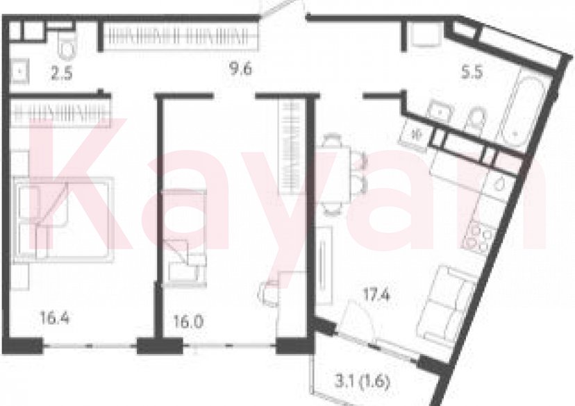 Продажа 3-комн. квартиры, 67.4 кв.м фото 0