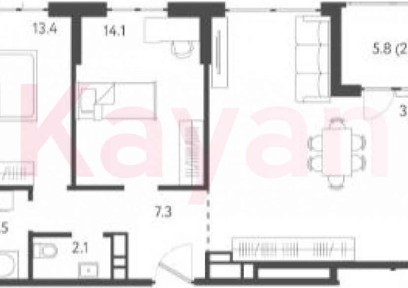 Продажа 3-комн. квартиры, 74.3 кв.м фото 0