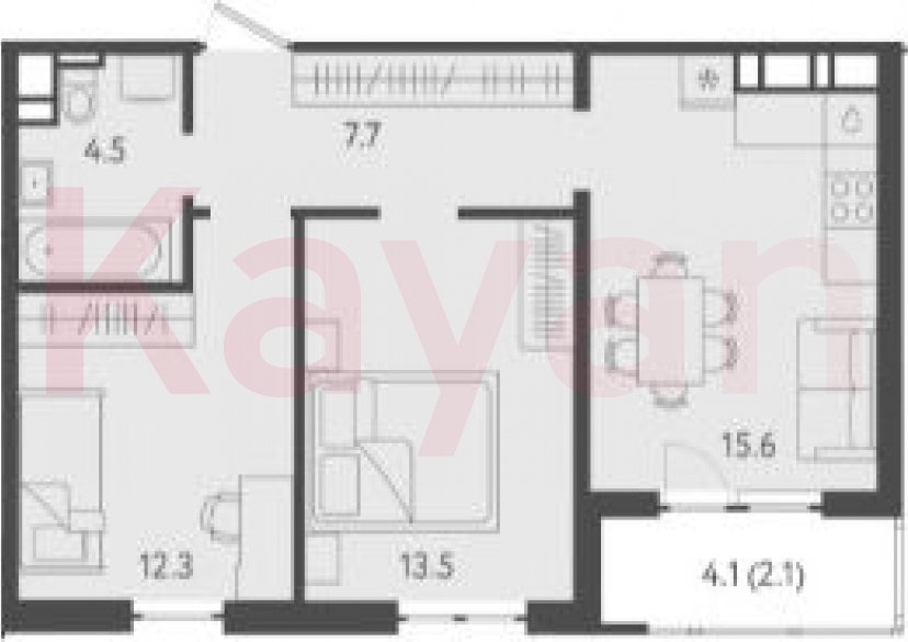 Продажа 3-комн. квартиры, 53.6 кв.м фото 0