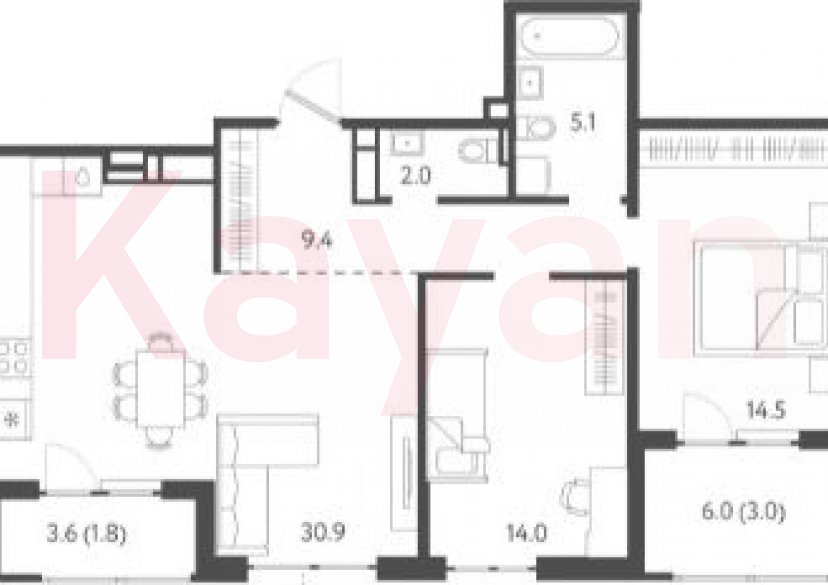 Продажа 3-комн. квартиры, 75.9 кв.м фото 0