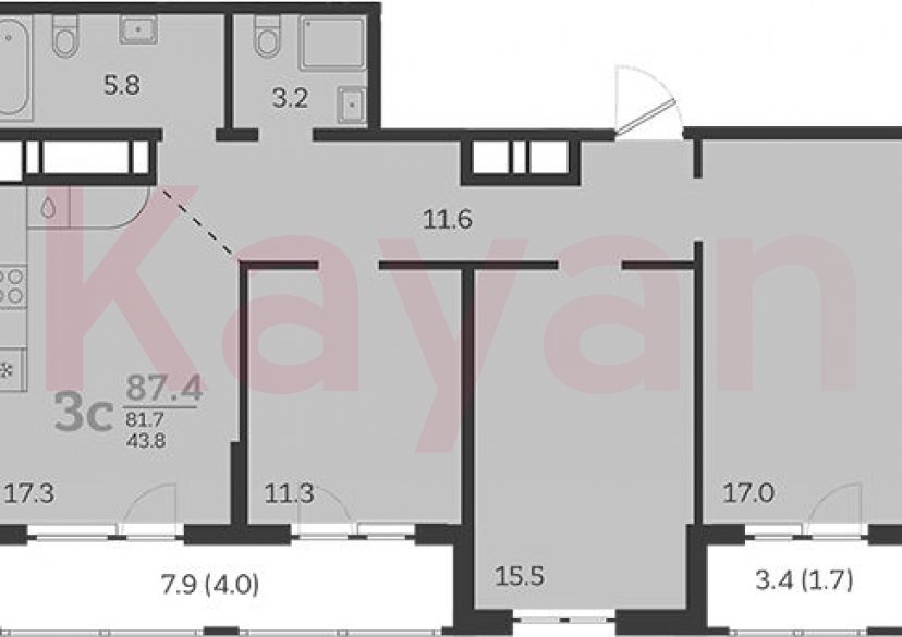 Продажа 4-комн. квартиры, 81.7 кв.м фото 0