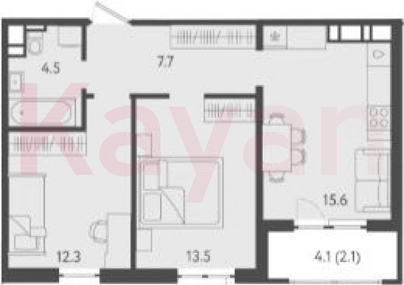 Продажа 3-комн. квартиры, 53.6 кв.м фото 0